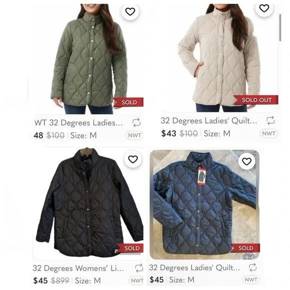 32 degrees Quilted Jacket Med zip up blue-gray No hood LIKE NEW - Picture 13 of 13